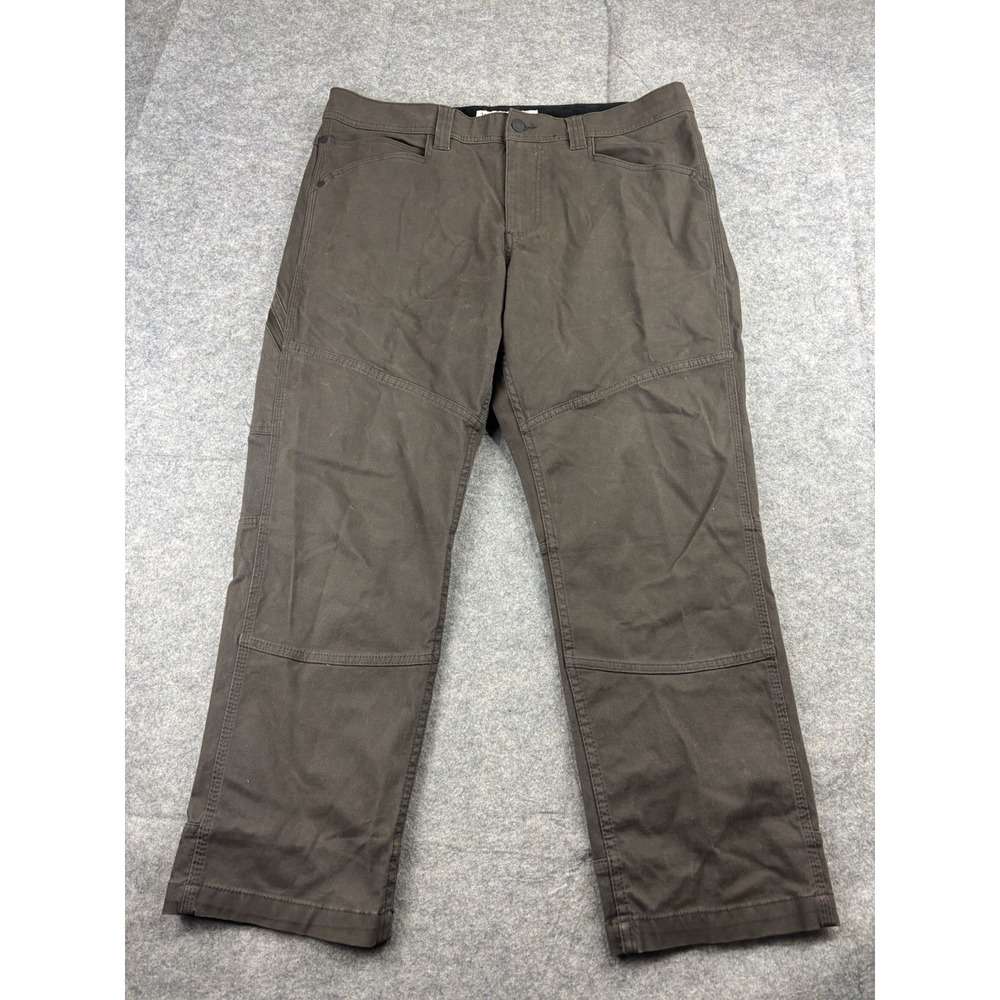 Wrangler Pants Mens 34x29 Brown Relaxed Fit Double Knee Cargo Carpenter Work